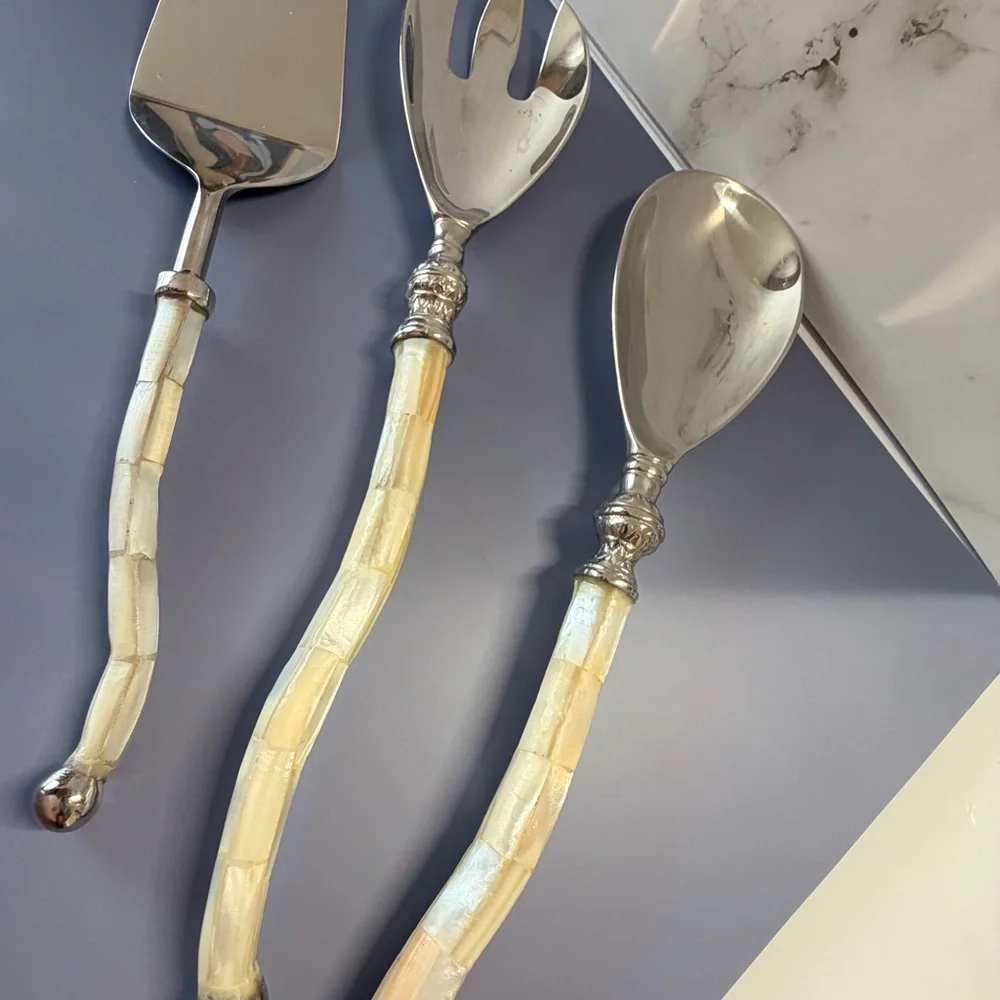 Elegant Cream and Silver Serving Set - Home Accents - Picture 3 of 10